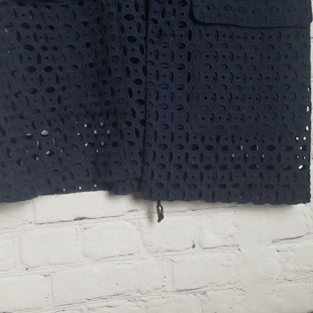 Chicos Navy Blue Net Jacket - Picture 7 of 9